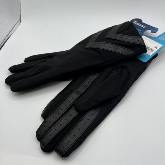 Isotoner Signature Chevron Stretch Touchscreen Gloves in Black NWT MSRP $52 - Picture 4 of 5